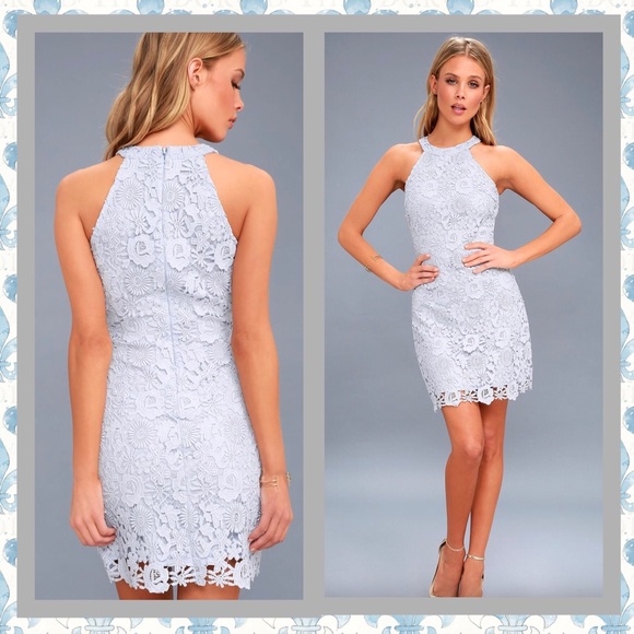 love poem light blue lace dress